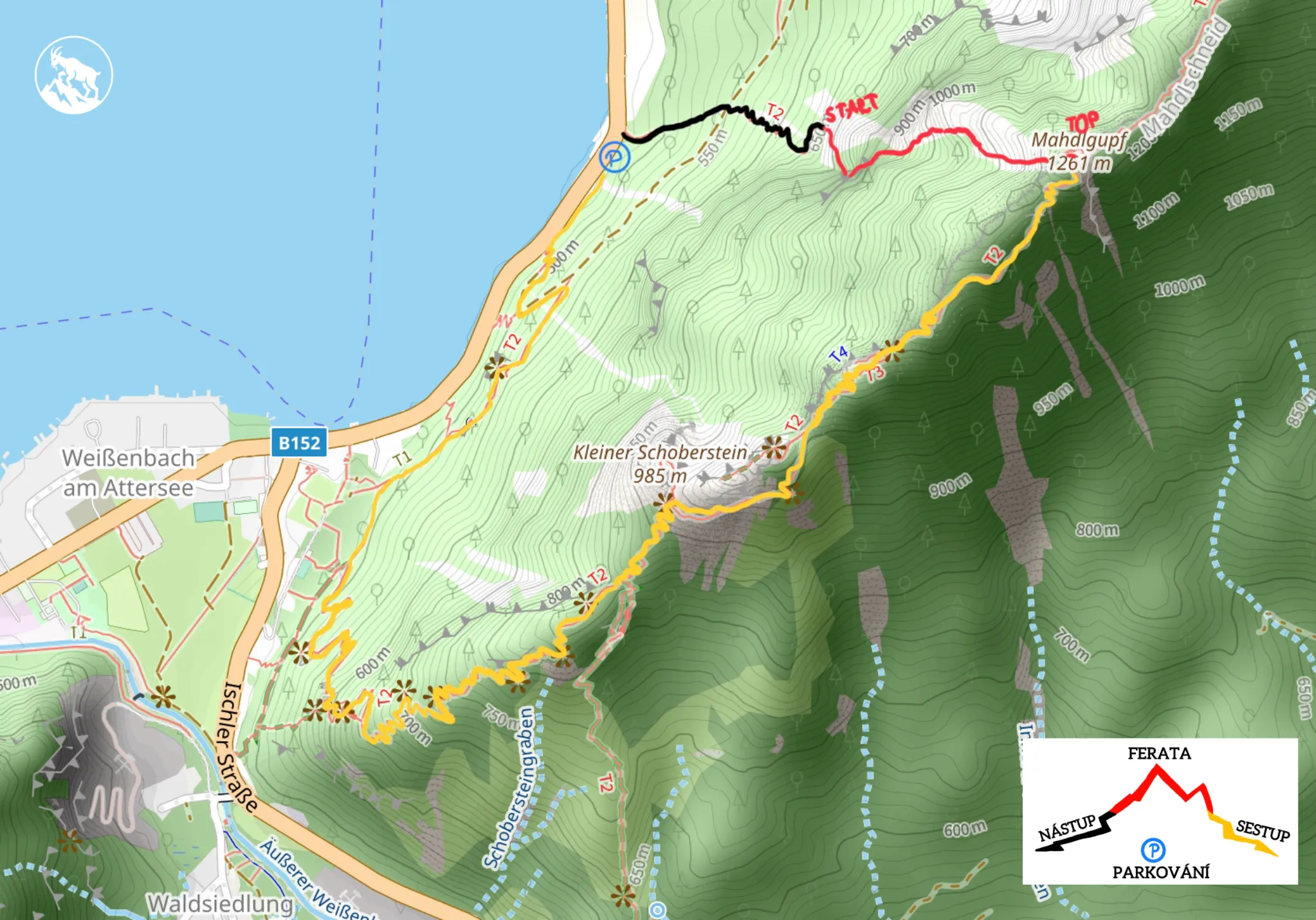 Attersee Klettersteig Mahdlgupf