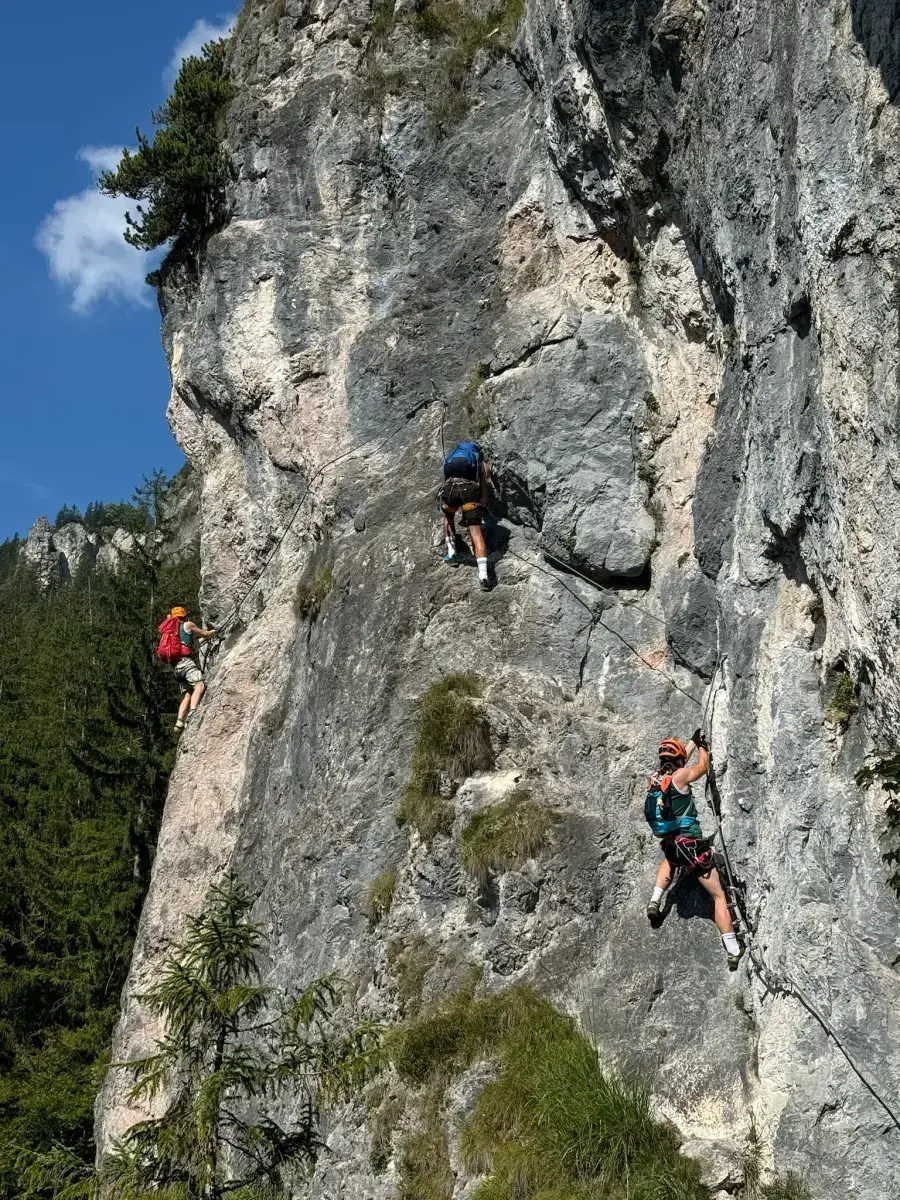 Grünstein Klettersteig – Servus Stef + Gipfelwand (E)